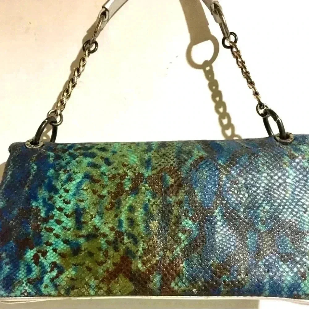 Michael kors Capra snakeskin shoulder handbag - Picture 2 of 9